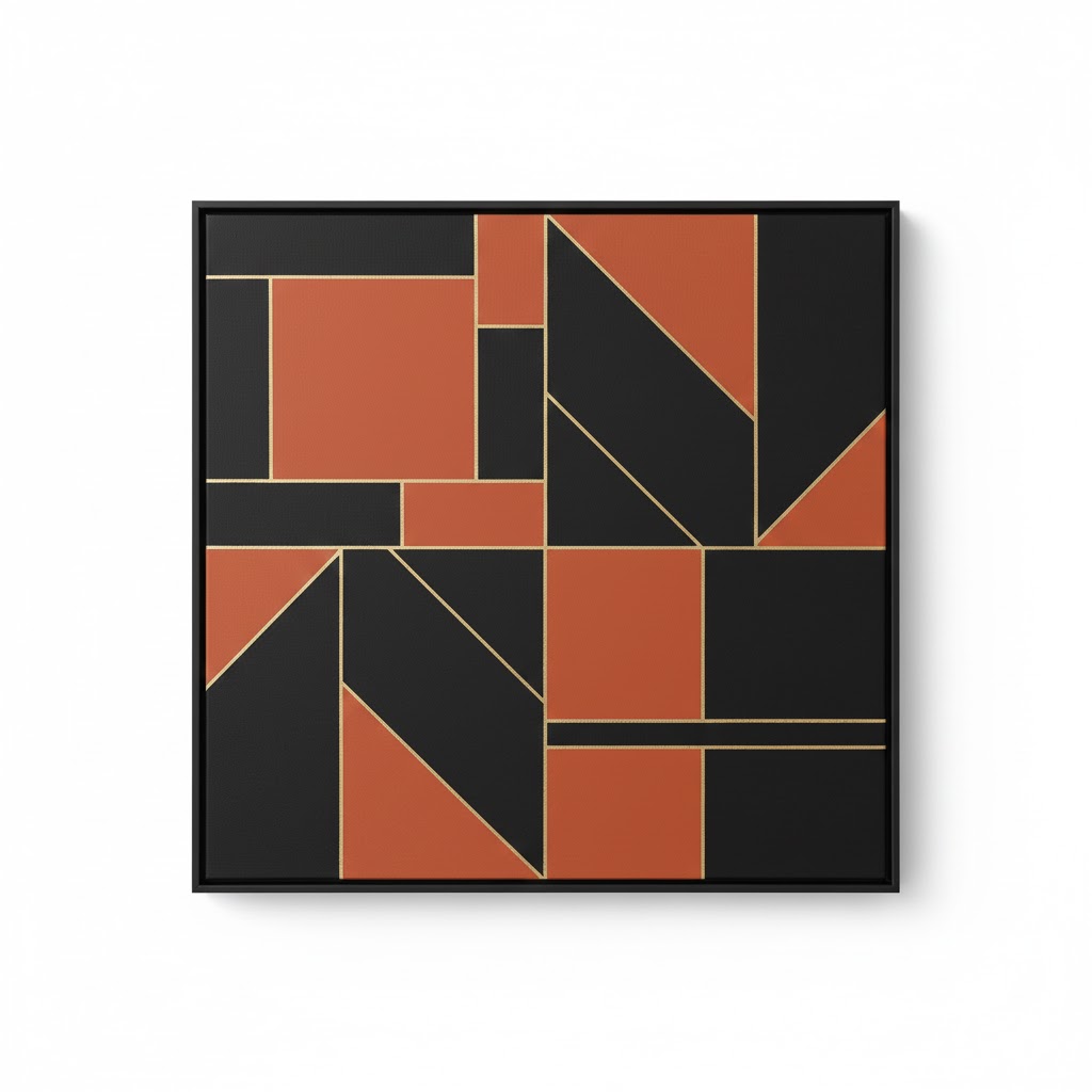 Bold geometric painting